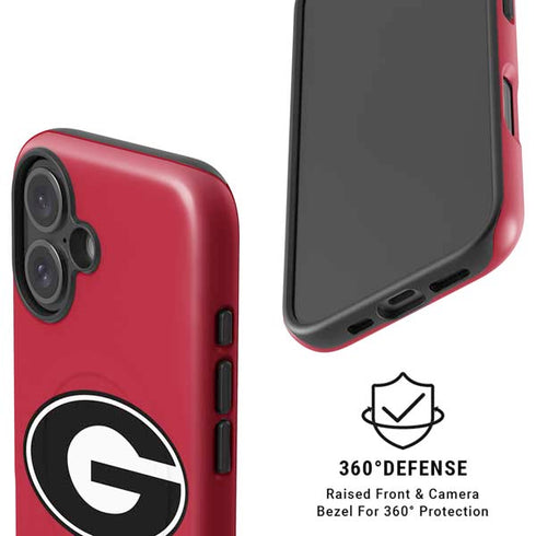 University of Georgia Logo Red iPhone 16 Magsafe Impact Case